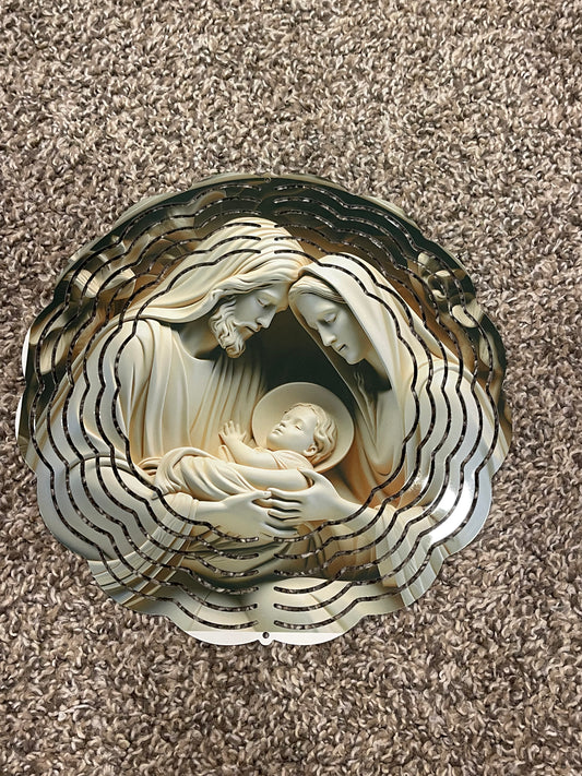 3D nativity wind spinner