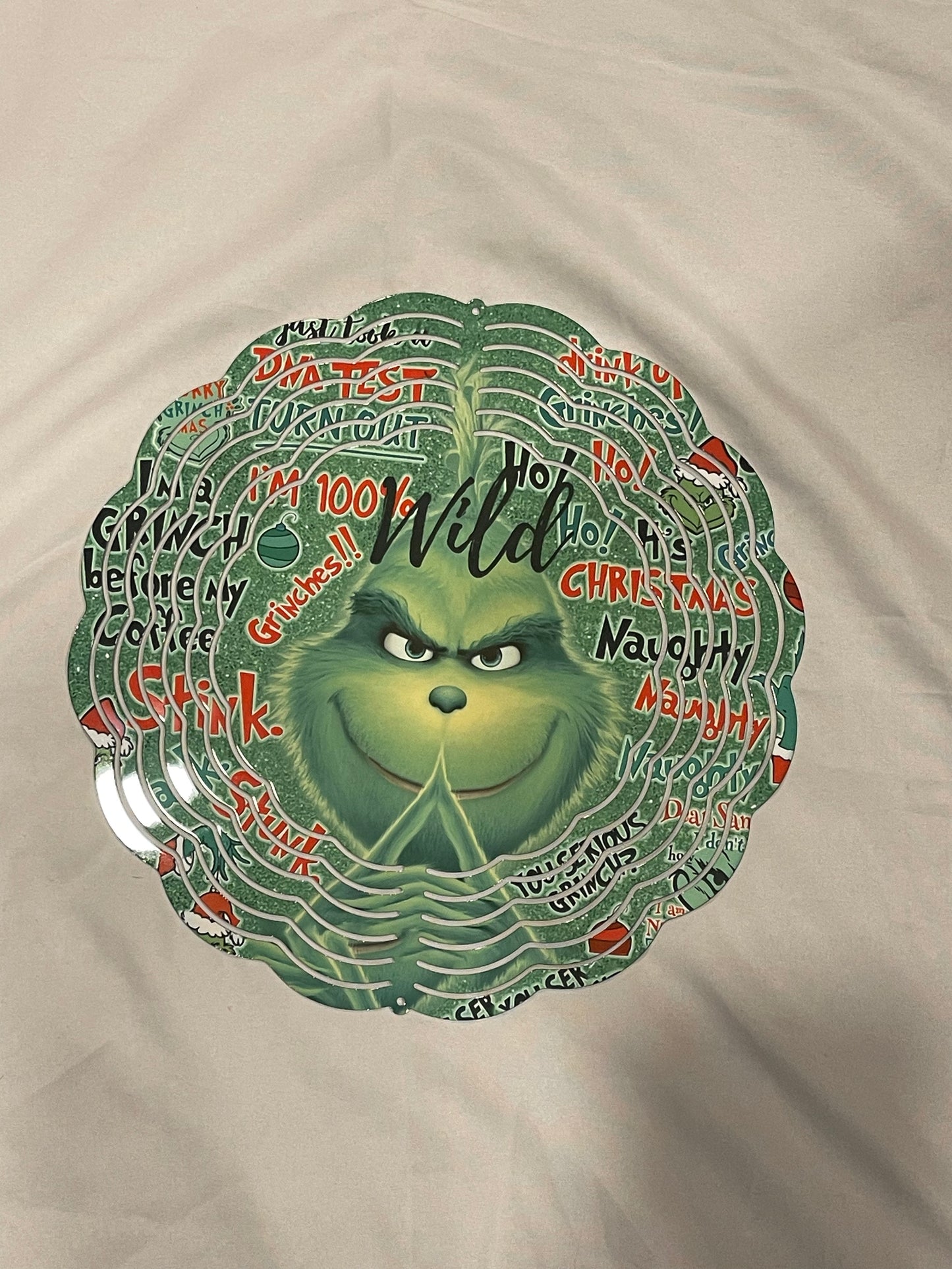 Grinch wind spinner